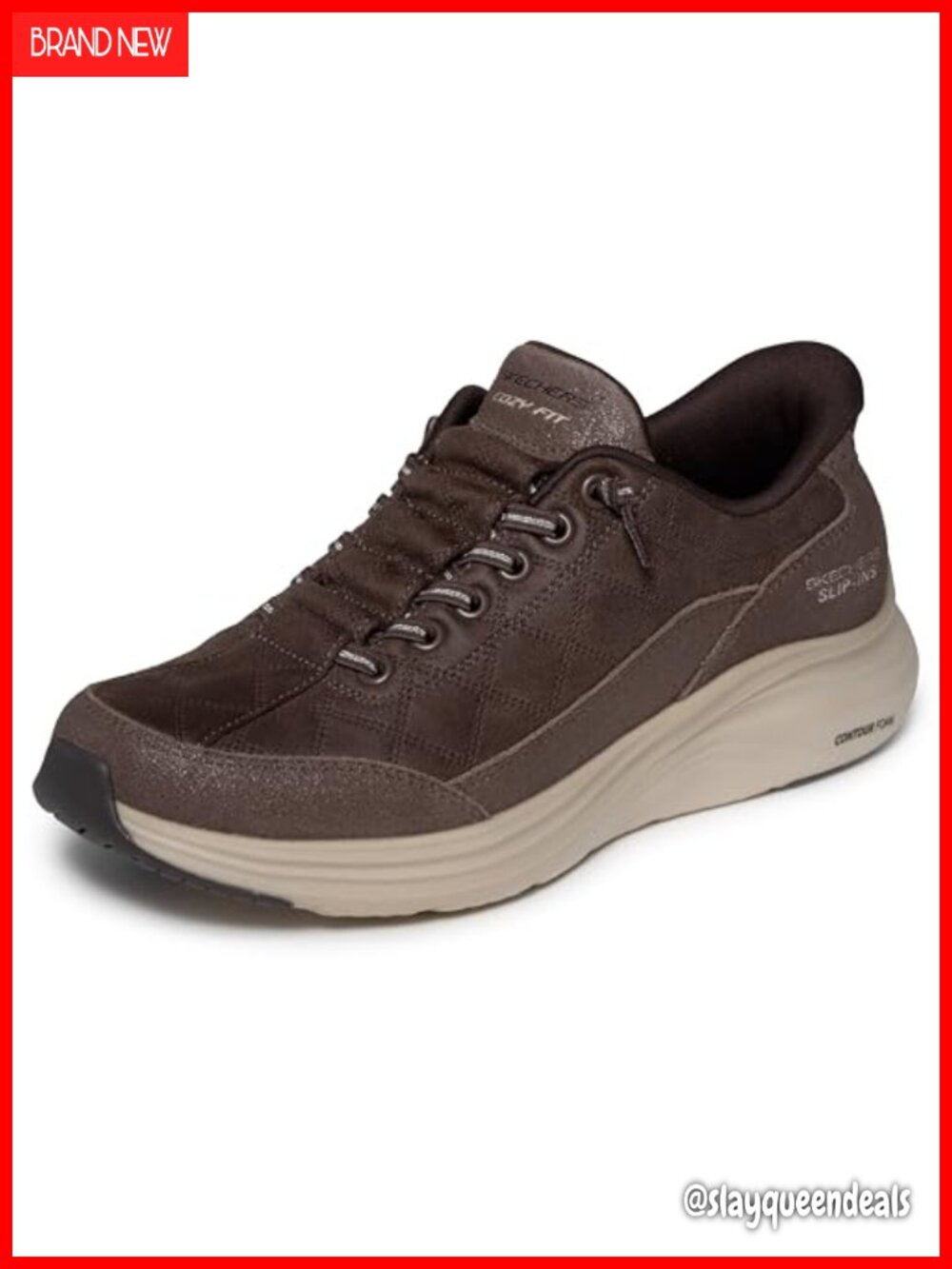 Cozy Fit Hands Free Slip-ins Sneakers Faux Suede Comfort Casual